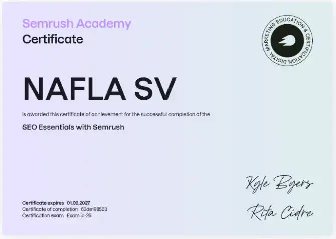 best digital marketing expert in fujairah certificate of sumresh